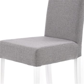 Jedálenská stolička Clarion - biela / sivá