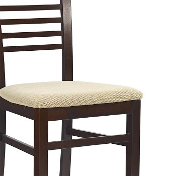 Jedálenská stolička Gerard 6 - tmavý orech / béžová