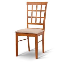 Jedálenská stolička Grid New - čerešňa / béžová