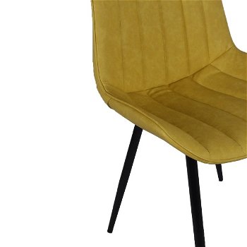 Jedálenská stolička Hazal - žltá / čierna
