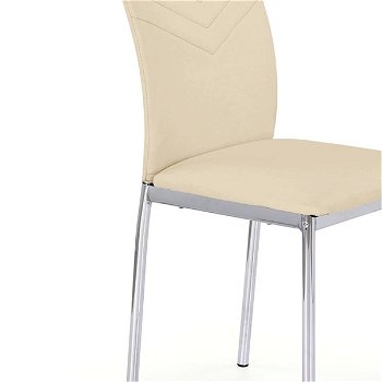 Jedálenská stolička K137 - béžová / chróm