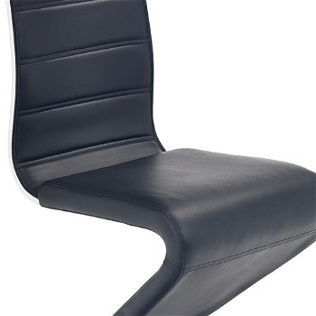 Jedálenská stolička K194 - čierna / biely lesk