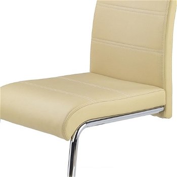 Jedálenská stolička K211 - béžová / chróm