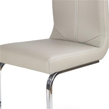 Jedálenská stolička K219 - cappuccino / chróm