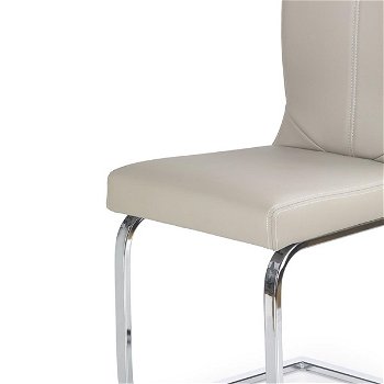Jedálenská stolička K219 - cappuccino / chróm