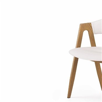 Jedálenská stolička K247 - biela / dub medový