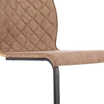Jedálenská stolička K265 - hnedá / dub zlatý