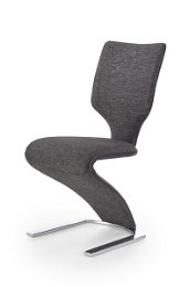 Jedálenská stolička K307 - tmavosivá / čierna / chróm