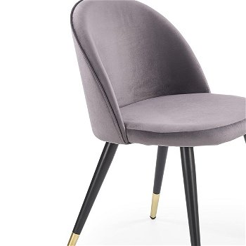Jedálenská stolička K315 - tmavosivá / čierna / zlatá