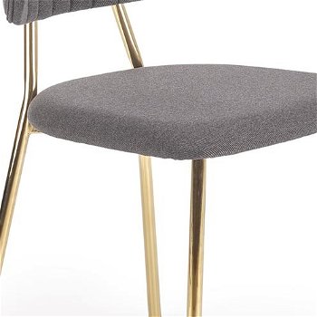 Jedálenská stolička K362 - tmavosivá / zlatá