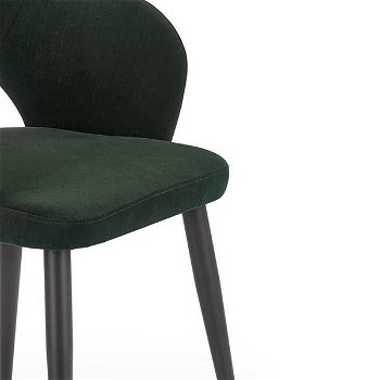 Jedálenská stolička K364 - tmavozelená / čierna