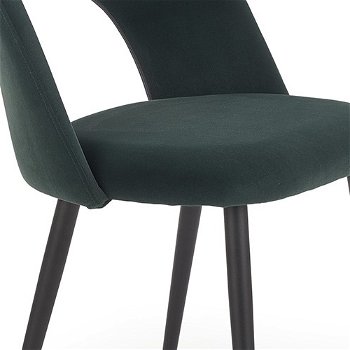 Jedálenská stolička K384 - tmavozelená / čierna