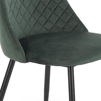 Jedálenská stolička K405 - tmavozelená / čierna