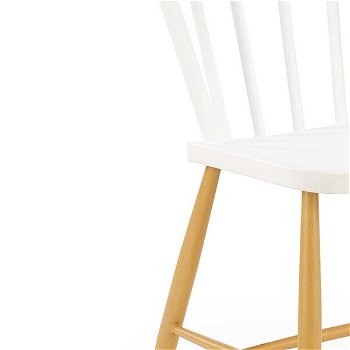 Jedálenská stolička K419 - biela / prírodná