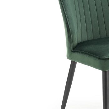 Jedálenská stolička K432 - tmavozelená / čierna