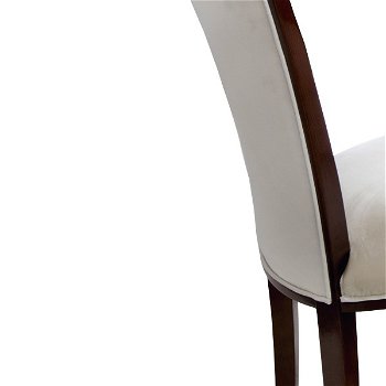 Jedálenská stolička Krzeslo VI - béžová (Velvet-B1 380) / mahagón vysoký lesk