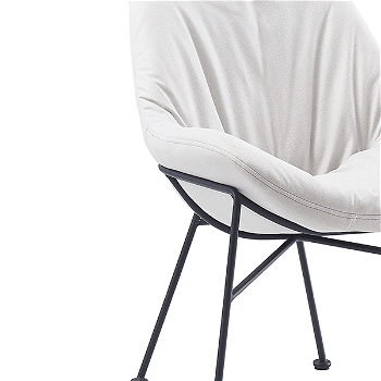 Jedálenská stolička, látka s efektom brúsenej kože béžová, KALIFA