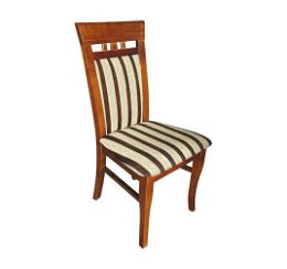 Jedálenská stolička Luna - drevo D3 / krémovohnedý vzor