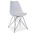Jedálenská stolička Metal 2 New - biela / chróm