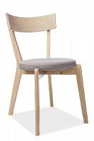 Jedálenská stolička Nelson - sivá / dub medový