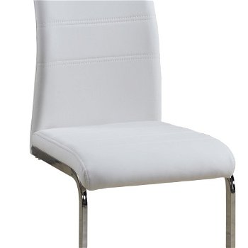Jedálenská stolička Vatena - biela / chróm