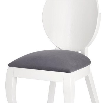 Jedálenská stolička Verdi - biela / sivá