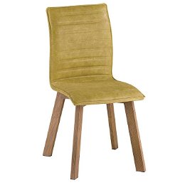 Jedálenská stolička, zelená ekokoža/kov, buk, NASTIA