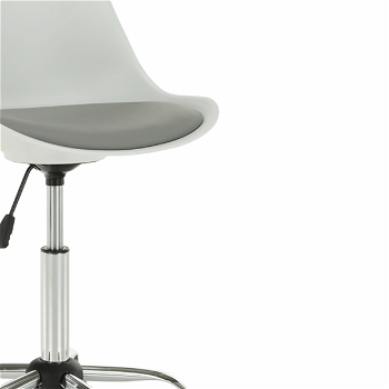 Kancelárska stolička, biela/sivá, DARISA