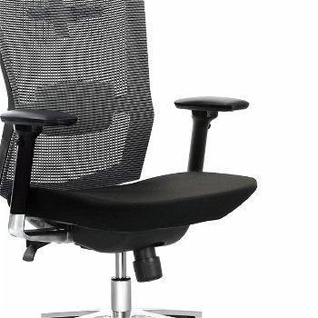 Kancelárska stolička s podrúčkami Ambasador - čierna / sivá