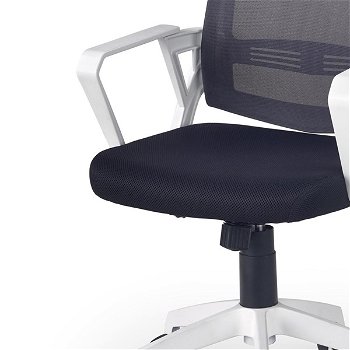Kancelárska stolička s podrúčkami Ascot - čierna / biela