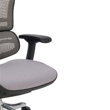 Kancelárska stolička s podrúčkami Efuso BT - sivá / čierna / chróm