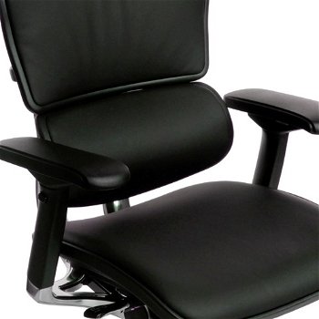 Kancelárska stolička s podrúčkami Efuso LE - čierna / chróm