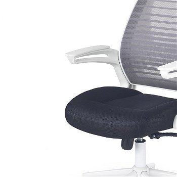 Kancelárska stolička s podrúčkami Franklin - biela / čierna / sivá