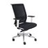 Kancelárska stolička s podrúčkami Libon WS - čierna / biela / chróm