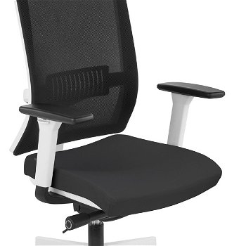 Kancelárska stolička s podrúčkami Libon WS HD - čierna / biela