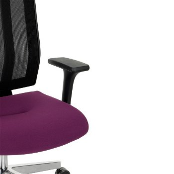 Kancelárska stolička s podrúčkami Mixerot BS HD - fialová / čierna / chróm