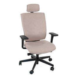 Kancelárska stolička s podrúčkami Mixerot BT HD - béžová / čierna