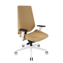 Kancelárska stolička s podrúčkami Munos W - svetlohnedá / biela