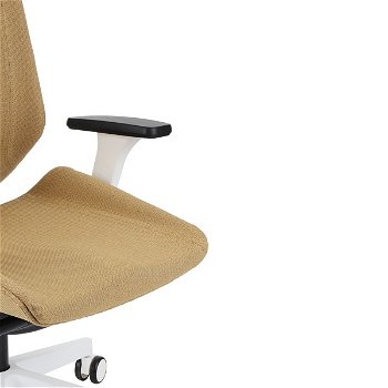 Kancelárska stolička s podrúčkami Munos W - svetlohnedá / biela