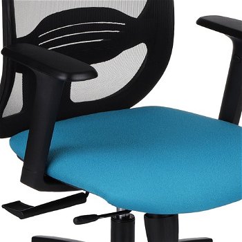 Kancelárska stolička s podrúčkami Nedim BS - tyrkysová / sivá / čierna