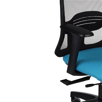 Kancelárska stolička s podrúčkami Nedim BS - tyrkysová / sivá / čierna