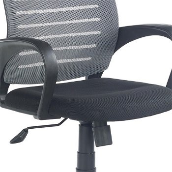 Kancelárska stolička s podrúčkami Santana - sivá / čierna