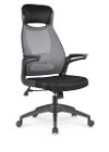 Kancelárska stolička s podrúčkami Solaris - čierna / sivá