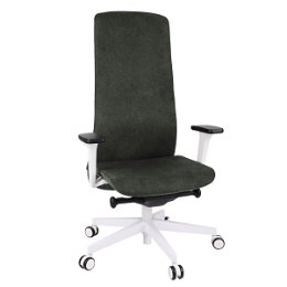 Kancelárska stolička s podrúčkami Starmit W - tmavosivá (Strong 04) / biela