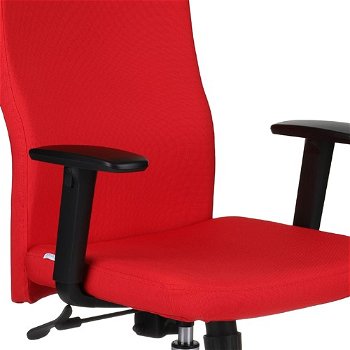 Kancelárska stolička s podrúčkami Timi Plus HD - červená / chróm