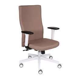 Kancelárska stolička s podrúčkami Timi W Plus - hnedá (Kosma 06) / biela