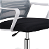 Kancelárska stolička, sieťovina sivá/látka čierna/plast biely, APOLO 2 NEW