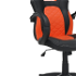 Kancelárske kreslo, ekokoža čierna/oranžová, NELSON