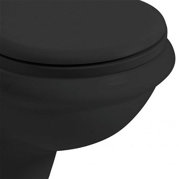 KERASAN - RETRO závesná WC misa, 38x52cm, čierna mat 101531