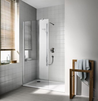 KERMI - Cada XS strieborná lesk Walk-in WALL 1200/2000 číre sklo s CadaClean CKTWF12020VPK CKTWF12020VPK